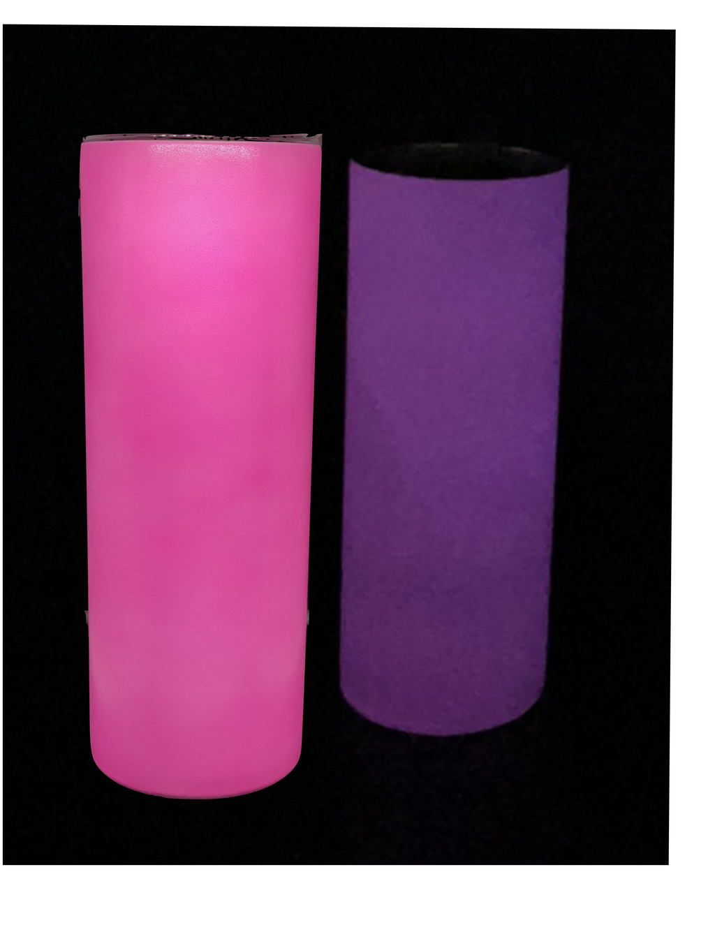 20 oz STRAIGHT Skinny sublimation Glow In The Dark (Pink-Purple)